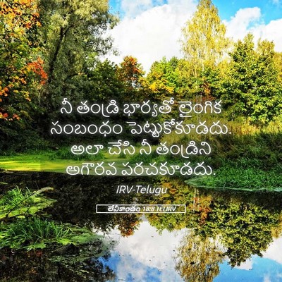 Picture 05 - లేవీకాండం 18:8 TELIRV - నీ తండ్రి భార్యతో - Bible Verse Picture