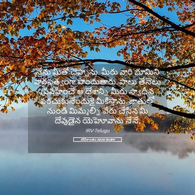 Picture 05 - లేవీకాండం 20:24 TELIRV - నేను మీతో - Bible Verse Picture