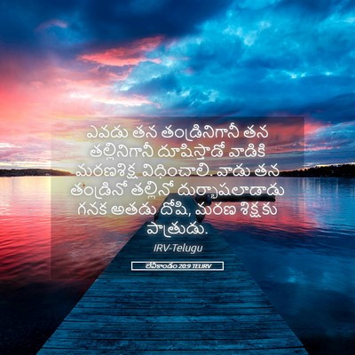 Picture 05 - లేవీకాండం 20:9 TELIRV - ఎవడు తన - Bible Verse Picture