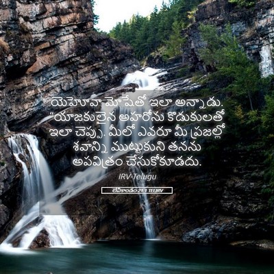 Picture 05 - లేవీకాండం 21:1 TELIRV - యెహోవా మోషేతో ఇలా - Bible Verse Picture