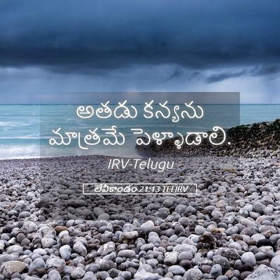 Picture 05 - లేవీకాండం 21:13 TELIRV - అతడు కన్యను - Bible Verse Picture
