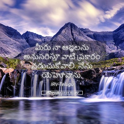 Picture 05 - లేవీకాండం 22:31 TELIRV - మీరు నా ఆజ్ఞలను - Bible Verse Picture