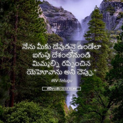 Picture 05 - లేవీకాండం 22:33 TELIRV - నేను మీకు దేవుడనై - Bible Verse Picture
