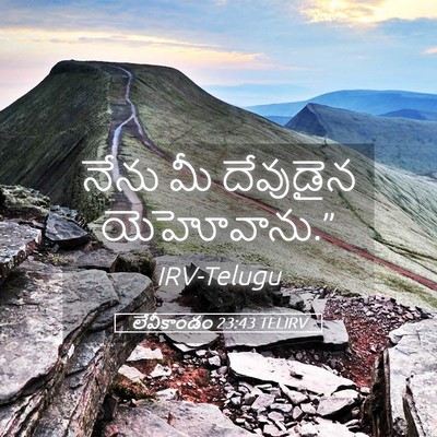 Picture 05 - లేవీకాండం 23:43 TELIRV - నేను మీ దేవుడైన - Bible Verse Picture