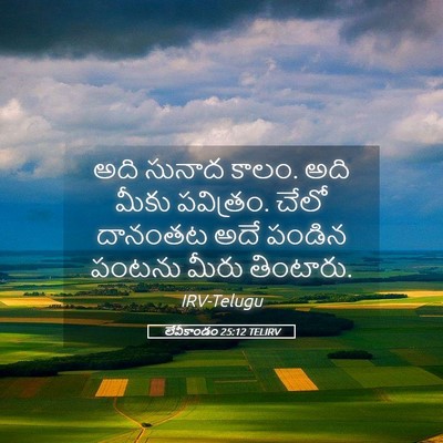 Picture 05 - లేవీకాండం 25:12 TELIRV - అది సునాద కాలం. అది - Bible Verse Picture