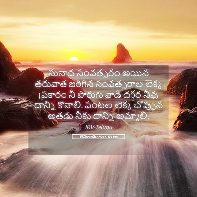Picture 05 - లేవీకాండం 25:15 TELIRV - సునాద సంవత్సరం - Bible Verse Picture