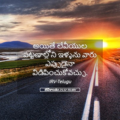 Picture 05 - లేవీకాండం 25:32 TELIRV - అయితే లేవీయుల - Bible Verse Picture