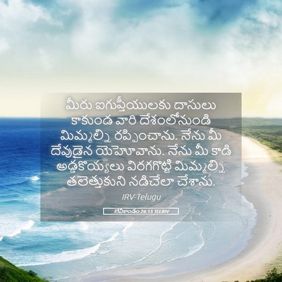 Picture 05 - లేవీకాండం 26:13 TELIRV - మీరు ఐగుప్తీయులకు - Bible Verse Picture