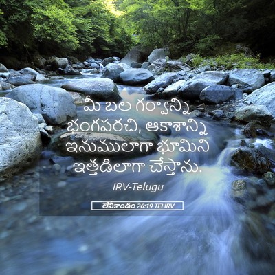 Picture 05 - లేవీకాండం 26:19 TELIRV - మీ బల గర్వాన్ని - Bible Verse Picture