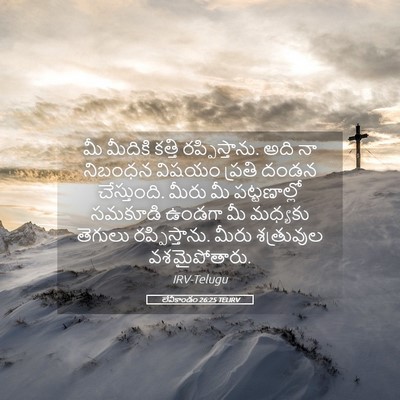 Picture 05 - లేవీకాండం 26:25 TELIRV - మీ మీదికి కత్తి - Bible Verse Picture