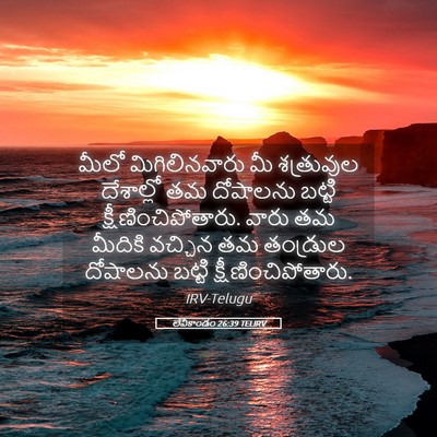 Picture 05 - లేవీకాండం 26:39 TELIRV - మీలో మిగిలినవారు - Bible Verse Picture