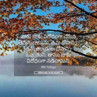 Picture 05 - లేవీకాండం 26:40 TELIRV - వారు నాకు - Bible Verse Picture