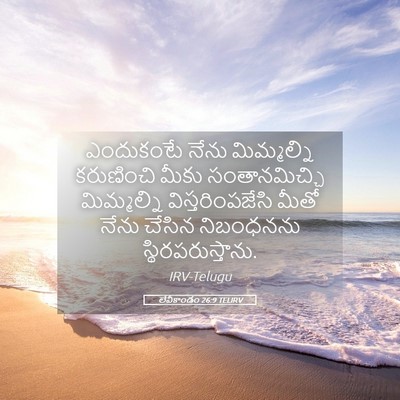 Picture 05 - లేవీకాండం 26:9 TELIRV - ఎందుకంటే నేను - Bible Verse Picture