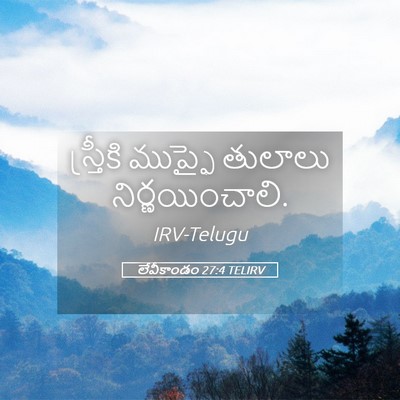 Picture 05 - లేవీకాండం 27:4 TELIRV - స్త్రీకి ముప్ఫై - Bible Verse Picture