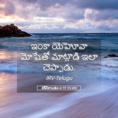 Picture 05 - లేవీకాండం 6:19 TELIRV - ఇంకా యెహోవా - Bible Verse Picture
