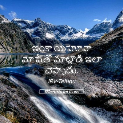 Picture 05 - లేవీకాండం 6:8 TELIRV - ఇంకా యెహోవా - Bible Verse Picture