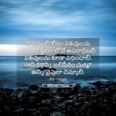 Picture 05 - లేవీకాండం 7:2 TELIRV - దహనబలి కోసం - Bible Verse Picture