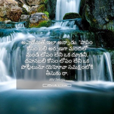 Picture 05 - లేవీకాండం 9:2 TELIRV - అహరోనుతో ఇలా - Bible Verse Picture