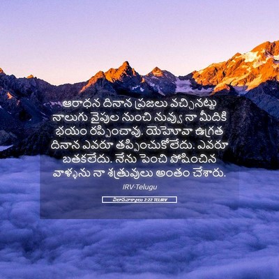 Picture 05 - విలాపవాక్యాలు 2:22 TELIRV - ఆరాధన దినాన - Bible Verse Picture