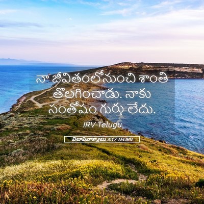 Picture 05 - విలాపవాక్యాలు 3:17 TELIRV - నా జీవితంలోనుంచి - Bible Verse Picture