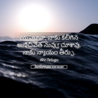 Picture 05 - విలాపవాక్యాలు 3:59 TELIRV - యెహోవా, నాకు - Bible Verse Picture