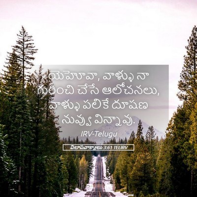 Picture 05 - విలాపవాక్యాలు 3:61 TELIRV - యెహోవా, వాళ్ళు నా - Bible Verse Picture
