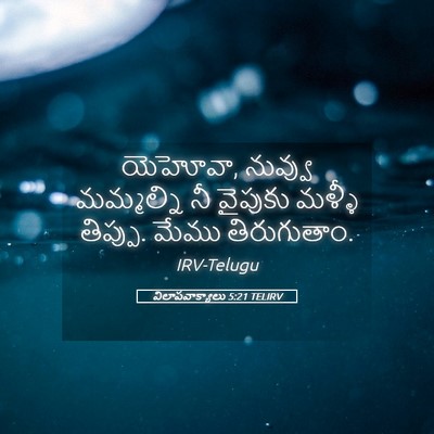 Picture 05 - విలాపవాక్యాలు 5:21 TELIRV - యెహోవా, నువ్వు - Bible Verse Picture