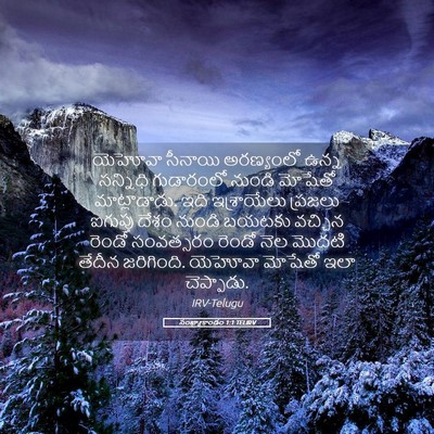 Picture 05 - సంఖ్యాకాండం 1:1 TELIRV - యెహోవా సీనాయి - Bible Verse Picture