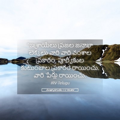 Picture 05 - సంఖ్యాకాండం 1:2 TELIRV - “ఇశ్రాయేలు ప్రజల - Bible Verse Picture