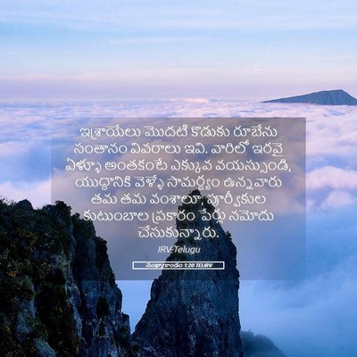 Picture 05 - సంఖ్యాకాండం 1:20 TELIRV - ఇశ్రాయేలు మొదటి - Bible Verse Picture