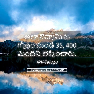 Picture 05 - సంఖ్యాకాండం 1:37 TELIRV - అలా బెన్యామీను - Bible Verse Picture