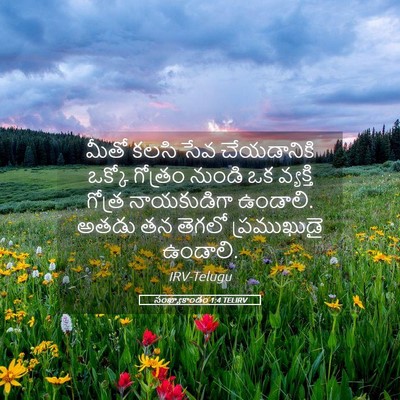 Picture 05 - సంఖ్యాకాండం 1:4 TELIRV - మీతో కలసి సేవ - Bible Verse Picture