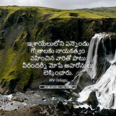 Picture 05 - సంఖ్యాకాండం 1:44 TELIRV - ఇశ్రాయేలులోని - Bible Verse Picture