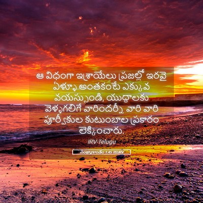 Picture 05 - సంఖ్యాకాండం 1:45 TELIRV - ఆ విధంగా - Bible Verse Picture