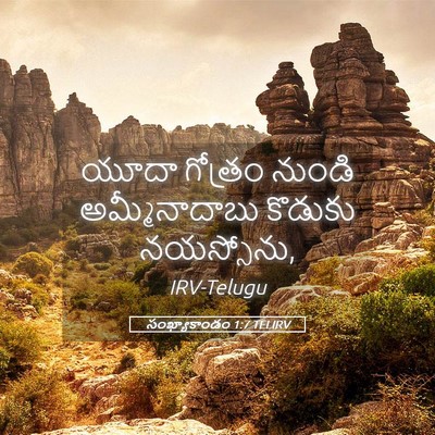 Picture 05 - సంఖ్యాకాండం 1:7 TELIRV - యూదా గోత్రం నుండి - Bible Verse Picture