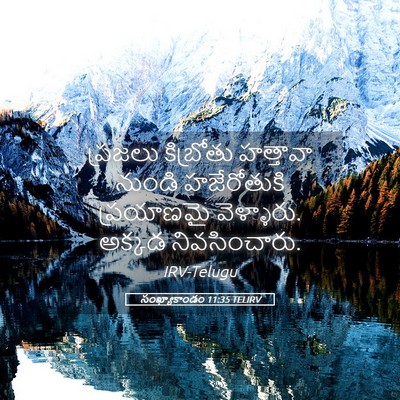 Picture 05 - సంఖ్యాకాండం 11:35 TELIRV - ప్రజలు కిబ్రోతు - Bible Verse Picture