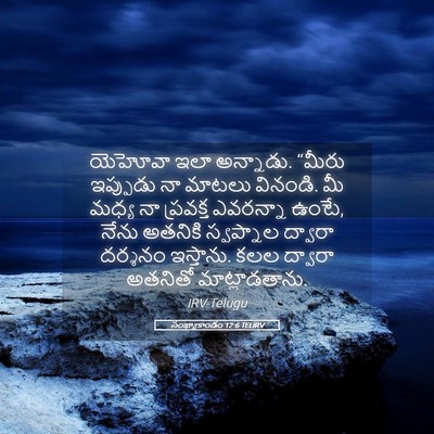 Picture 05 - సంఖ్యాకాండం 12:6 TELIRV - యెహోవా ఇలా - Bible Verse Picture