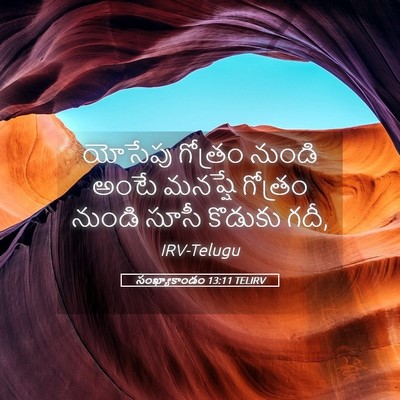 Picture 05 - సంఖ్యాకాండం 13:11 TELIRV - యోసేపు గోత్రం - Bible Verse Picture