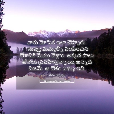 Picture 05 - సంఖ్యాకాండం 13:27 TELIRV - వారు మోషేకి ఇలా - Bible Verse Picture