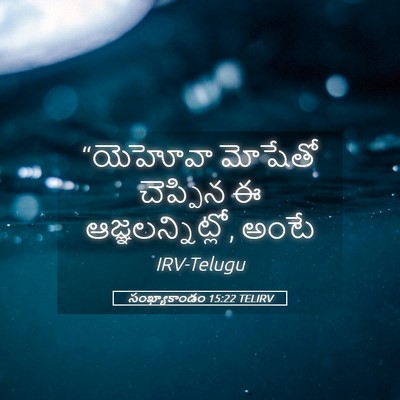 Picture 05 - సంఖ్యాకాండం 15:22 TELIRV - “యెహోవా మోషేతో - Bible Verse Picture