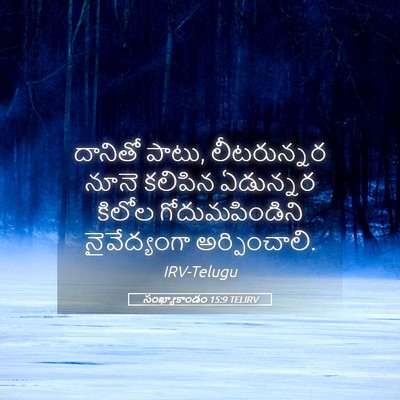 Picture 05 - సంఖ్యాకాండం 15:9 TELIRV - దానితో పాటు, - Bible Verse Picture