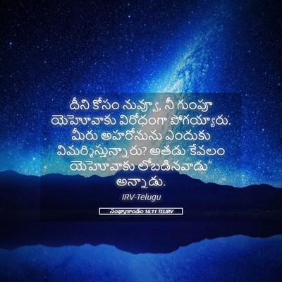 Picture 05 - సంఖ్యాకాండం 16:11 TELIRV - దీని కోసం నువ్వూ, - Bible Verse Picture