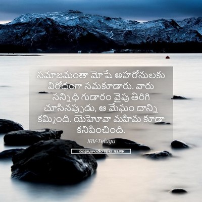 Picture 05 - సంఖ్యాకాండం 16:42 TELIRV - సమాజమంతా మోషే - Bible Verse Picture