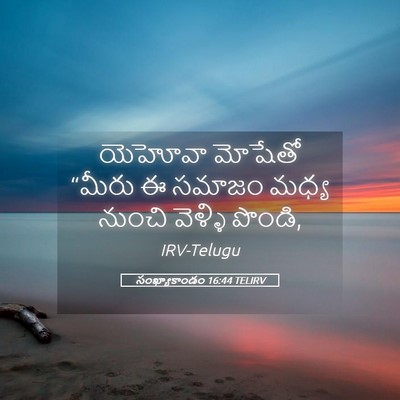 Picture 05 - సంఖ్యాకాండం 16:44 TELIRV - యెహోవా మోషేతో - Bible Verse Picture