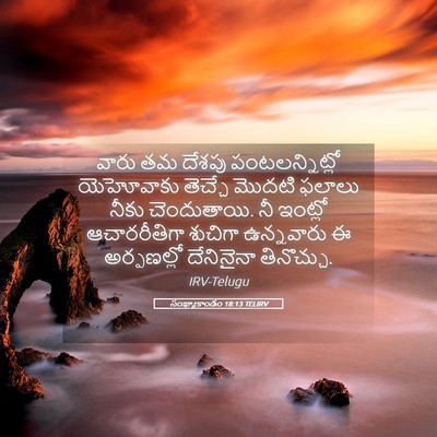 Picture 05 - సంఖ్యాకాండం 18:13 TELIRV - వారు తమ దేశపు - Bible Verse Picture
