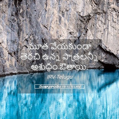 Picture 05 - సంఖ్యాకాండం 19:15 TELIRV - మూత వేయకుండా - Bible Verse Picture
