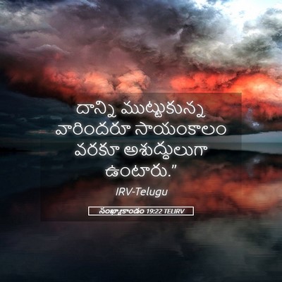 Picture 05 - సంఖ్యాకాండం 19:22 TELIRV - దాన్ని - Bible Verse Picture