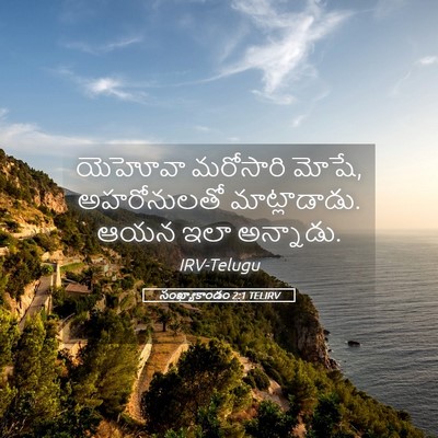 Picture 05 - సంఖ్యాకాండం 2:1 TELIRV - యెహోవా మరోసారి - Bible Verse Picture