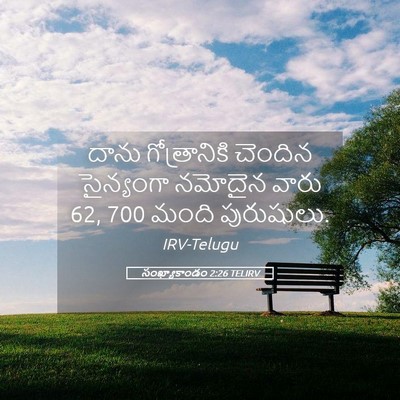 Picture 05 - సంఖ్యాకాండం 2:26 TELIRV - దాను గోత్రానికి - Bible Verse Picture