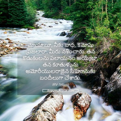 Picture 05 - సంఖ్యాకాండం 21:29 TELIRV - మోయాబూ, నీకు బాధ, - Bible Verse Picture